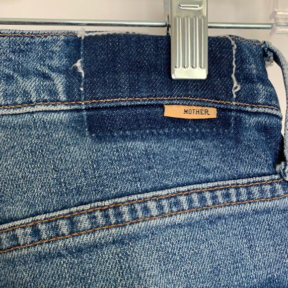 Mother High Waisted Rider Skimp Straight Leg Jeans In Cowboys Don’t Cry Size 26 - Picture 15 of 16